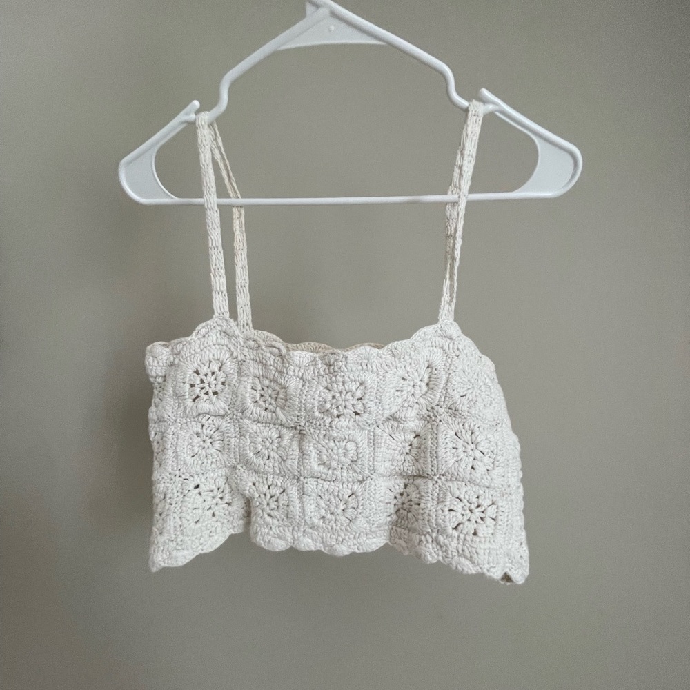 nordstrom knitted cropped tank top